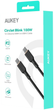 Kabel Aukey Circlet Blink 100W USB-C – USB-C 1 m Black (CB-SCC101 BK) - obraz 3