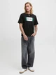 Футболка хлопковая длинная мужская Jack & Jones 12278508 S Black (5715726973280) - изображение 3