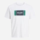 Футболка хлопковая длинная мужская Jack & Jones 12278508 M White (5715726973266) - изображение 7