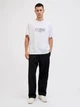 Футболка хлопковая длинная мужская Jack & Jones 12282779 S Bright White (5715730089656) - изображение 3
