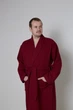 Чоловічий вафельний халат IDEAL TEXTILE кімоно Бордовий 100% бавовна Узбекистан, щільність 320 г/м2 3XL - зображення 2