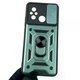 Протиударний броньований чохол із захистом камери для Xiaomi Redmi 12C Armor Case Keysion green - изображение 1
