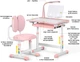 Комплект Evo-Kids BD-20 Парта + стул + лампа Розовый (BD-20 PN) - изображение 3