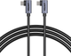 Kabel Unitek USB-C PD 100W Dual 90 Degree 0.5 m Black (C14147ABK01-0.5M) - obraz 5