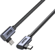Kabel Unitek USB-C PD 100W Dual 90 Degree 1 m Black (C14147ABK01-1M) - obraz 2