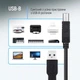 Кабель ColorWay USB 2.0 AM to BM Print Cable 3 м Black (CW-CBUB073-BK) - изображение 10