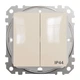 Выключатель двухклавишный Schneider Electric Sedna Design IP44 бежевый SDD212105 - изображение 3