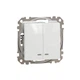 Выключатель двухклавишный Schneider Electric Sedna Design с подсветкой белый SDD111105L - изображение 1