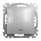 Перемикач одноклавішний Schneider Electric Sedna Design з підсвіткою алюміній SDD113106L - зображення 1