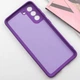 Чохол TPU GETMAN Liquid Silk Full Camera Samsung Galaxy S21 FE Фіолетовий / Purple - зображення 3