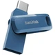 USB флеш накопичувач SanDisk 128GB Ultra Dual Drive Go Navy Blue USB 3.1 Type-C (SDDDC3-128G-G46NB) - изображение 4