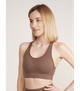 Спортивный бесшовный топ с широкими бретелями - Giulia - TOP ENERGY - S/M - Deep Taupe - изображение 1