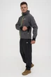 Мужская спортивная ветровка Brooklet softshell водозащитная софтшел ветрозащитная куртка с эргономичным капюшоном для трекинга велосипеда и активного отдыха серый - 1140782-1 - M - изображение 7