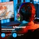 Игровые беспроводные наушники Kotion Each GS400 Ultra с микрофоном, Bluetooth + 2.4G + AUX, RGB-подсветка, 7.1 звук, для ПК, PS4, PS5, Nintendo Switch, телефона Black - изображение 4