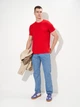 Футболка хлопковая длинная мужская Tommy Hilfiger 11637 XL Красная (smt2000000040721) - изображение 3