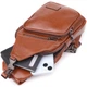 Удобная мужская сумка через плечо из натуральной кожи VINTAGE Bag 23049 Рыжий - изображение 8