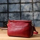 Сумка кросс-боди через плечо женская из натуральной кожи средняя Vintage leather-22982 Красная - изображение 8