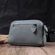 Женская сумка прошита ромбами на лицевой стороне из натуральной кожи Vintage 22808 Синий - изображение 11