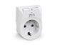 Сітковий зарядний USB-пристрій з розеткою REAL-EL CS-25 (2USB, 2.1A) White - зображення 1