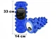 Масажний ролик EasyFit Grid Roller PRO 33 см Синій (A-021669) - зображення 1