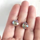 Сережки Hand Made позолочені з кристалами Swarovski кольору Light Colorado Topaz Shimmer - зображення 4