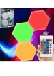 Модульный светильник лампа с пультом 3 шт AND LY-73 соты RGB разноцветный свет 5W Белый (6446U) - изображение 5