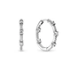 Срібні сережки Pandora Блискучі пластини pavé 290043C01 - зображення 2