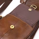 Мужская сумка через плечо из гладкой натуральной кожи Vintage 22965 Коричневый - изображение 7