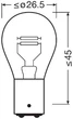 Комплект вказівних ламп розжарювання OSRAM 7528-2BL P21/5W 12V BAY15d Blister (2 шт) - зображення 4