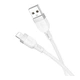 Кабель USB Hoco X109 Silicone Lightning 2.4A, 1 м, білий, для заряджання та синхронізації iPhone - зображення 1