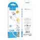 Кабель USB Hoco X109 Silicone Lightning 2.4A, 1 м, білий, для заряджання та синхронізації iPhone - зображення 2