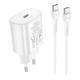 Сетевое зарядное устройство Hoco N22 Jetta PD25W (Type-C to Type-C) White - изображение 1