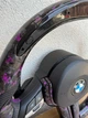 Профессиональный руль BMW M Кованый карбон фиолетовый + LED экран F-Series F15 F16 F20 F21 F25 F26 F30 F31 F32 F34 F35 F3 - изображение 3