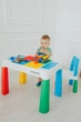 Комплект детский столик со стульчиком POPPET Колор Блу 5 в 1 + подушка на стул и набор фломастеров (PP-002B-G) - изображение 12