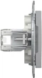 Розетка комп'ютерна RJ45 UTP кат. 5Е подвійна Schneider Electric Asfora Алюміній EPH4400161 - изображение 2