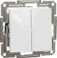 Вимикач 2-клавішний кнопковий Schneider Electric Asfora білий без рамки EPH1170121 - изображение 1