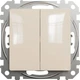 Вимикач 2-клавішний Schneider Electric Sedna Design Бежевий SDD112105 - зображення 1