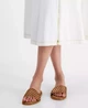 Женские шлепанцы кожаные Michael Kors 112054806 38 Коричневые (1159842824) - изображение 2