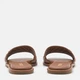 Женские шлепанцы кожаные Michael Kors 112054806 38 Коричневые (1159842824) - изображение 4