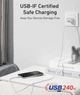 Кабель Anker Nano USB-C Cable 240W 0,9m Flexible Braided Cord Fast Charging for iPhone 12-17 Series - White - изображение 5