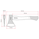 Топор 800 г, ручка пекан, 48-57 HRC INTERTOOL HT-0257 - изображение 6