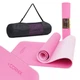 Килимок спортивний Cornix TPE 183 x 61 x 0.6 см для йоги та фітнесу XR-0005 Pink/Rose - зображення 1