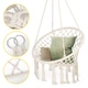 Кресло-качели 4FIZJO Boho Dream 80 см подвесное, плетеное Beige (P-5905973404518) - изображение 6