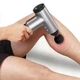 Массажер для тела аккумуляторный Fascial Gun, портативный электрический массажный пистолет с 4 насадками и 6 скоростями, беспроводной вибромассажер для мышц спины, шеи, поясницы, ног и рук Серый KH-032-Gray - изображение 5