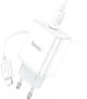 Мережевий зарядний пристрій з кабелем Hoco C104A Stage single port PD20W charger set (C to iP) (EU) White (6931474782908) - зображення 3