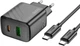 Мережевий зарядний пристрій з кабелем Hoco CS23A Sunlight dual-port PD30W+QC3.0 charger set (Type-C to Type-C) (EU) Black (6942007609968) - зображення 3