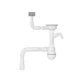 Сифон для кухонной мойки Kroner KRP KS02-1WHI 3 1/2 "х40/50 мм с отводом для стиральной машины, с квадратным переливом - изображение 1