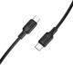 Кабель Borofone BX113 Lenny 60W silicone charging data cable C to C 1 м Black (6941991115455) - изображение 1