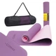 Килимок спортивний Cornix TPE 183 x 61 x 0.6 см для йоги та фітнесу XR-0007 Plum/Rose - изображение 1