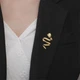 Брошь-значок BROCHE бижутерия Животные Змея из стали золотистая BRGV115084 - изображение 4